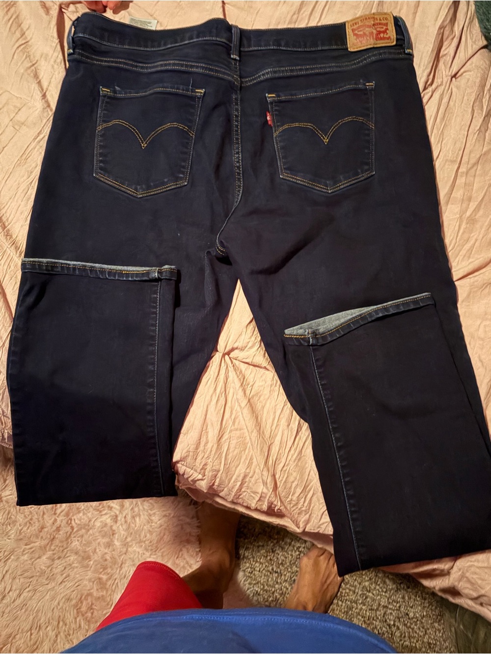 Levi's women’s Navy Relaxed Straight Jeans